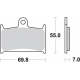 SBS, brzdové desky KH145 / KH236 Street Excel Sinter, zlatá barva, určeno pro Suzuki RF900 `94-97 GSF 1200 BANDIT `97-00